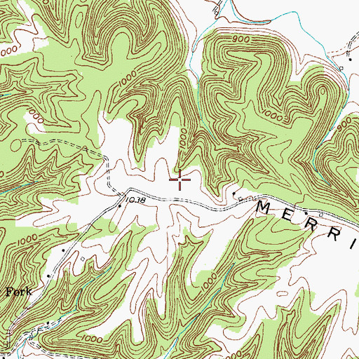 Topographic Map of Dunnville Division, KY
