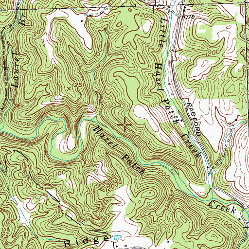 Topographic Map of East Bernstadt Division, KY