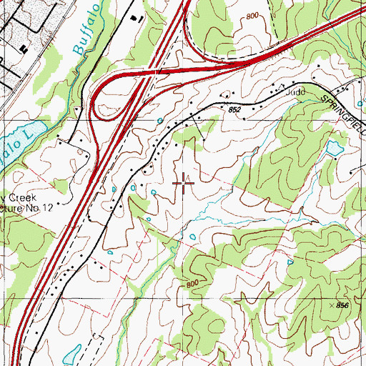 Topographic Map of Elizabethtown Division, KY