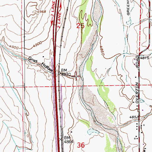 Topographic Map of Gnat Hollow, CO