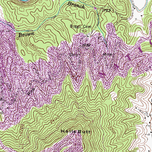 Topographic Map of Eolia Division, KY