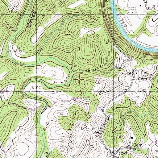 Topographic Map of Falmouth Division, KY