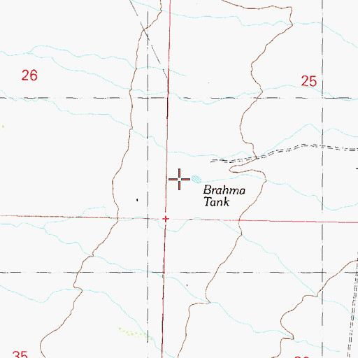 Topographic Map of Brahma Tank, AZ