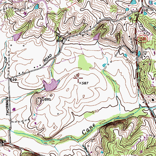 Topographic Map of Fisherville Division (historical), KY
