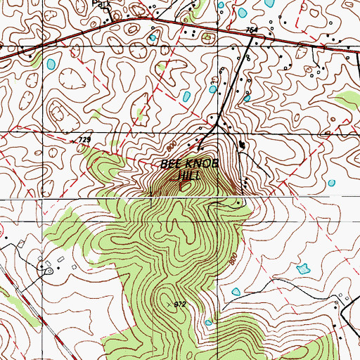 Topographic Map of Flaherty Division, KY