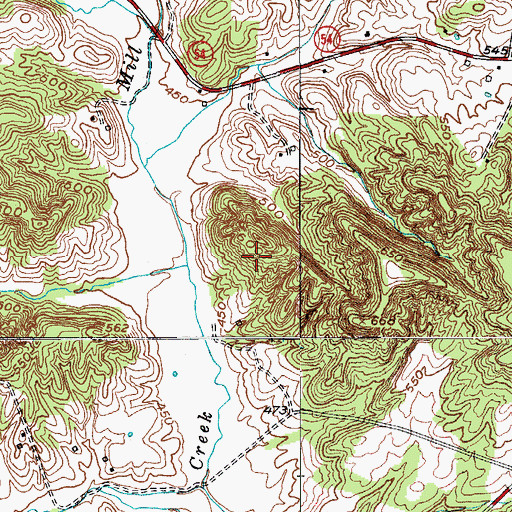 Topographic Map of Fordsville Division, KY