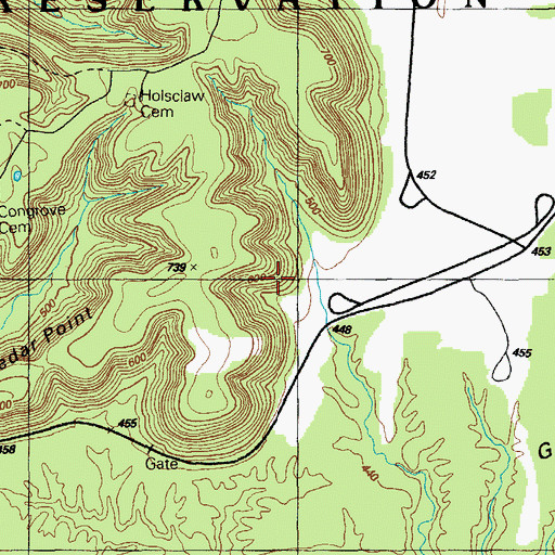 Topographic Map of Fort Knox Division, KY