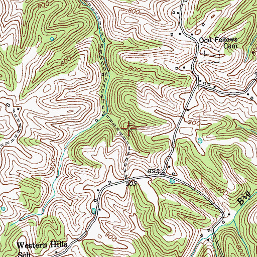 Topographic Map of Foster Division, KY