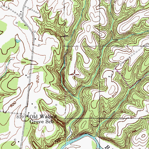 Topographic Map of Fountain Run Division, KY