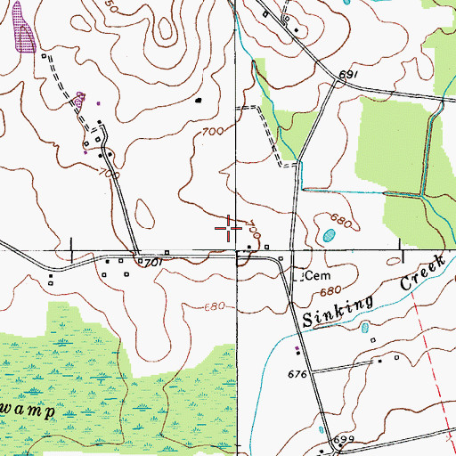 Topographic Map of Franklin Division, KY