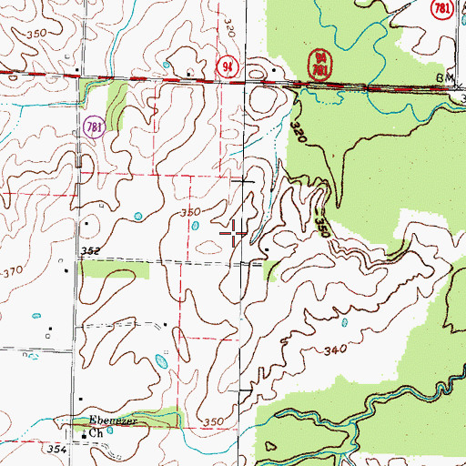 Topographic Map of Fulton Division, KY
