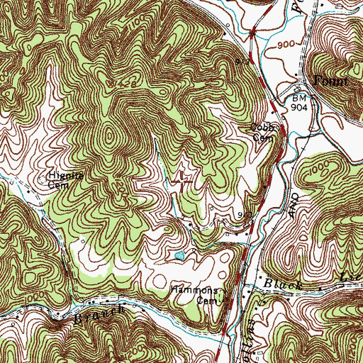 Topographic Map of Girdler Division, KY