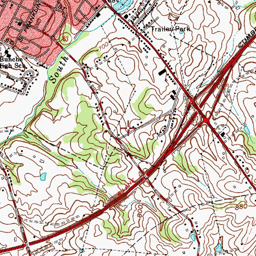 Topographic Map of Glasgow Division, KY