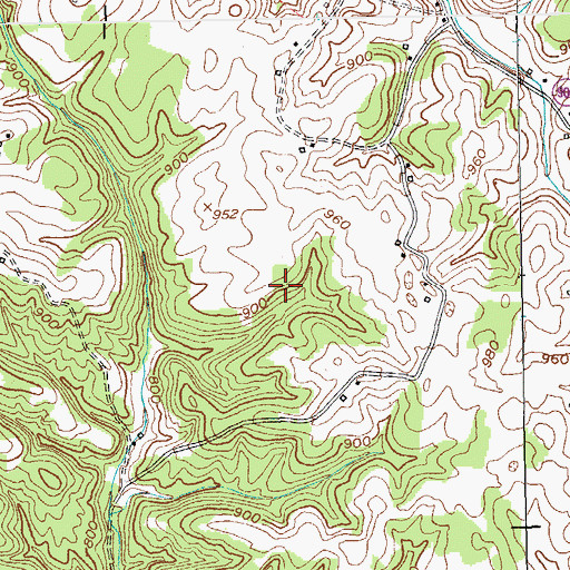 Topographic Map of Glens Fork Division, KY