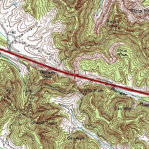 Topographic Map of Gray Division, KY