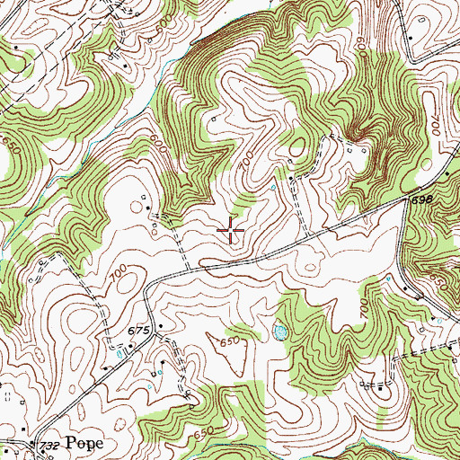 Topographic Map of Halfway Division, KY