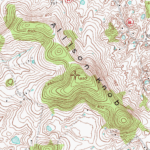 Topographic Map of Hardyville Division, KY