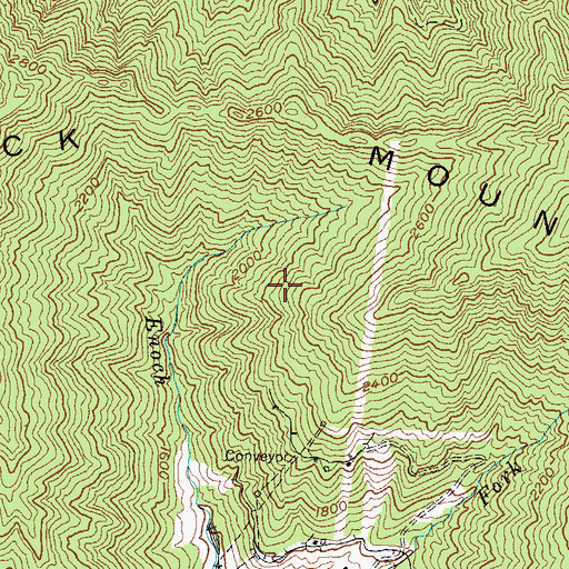 Topographic Map of Harlan Division, KY