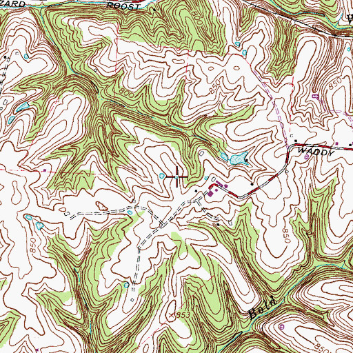 Topographic Map of Harrisonville Division, KY