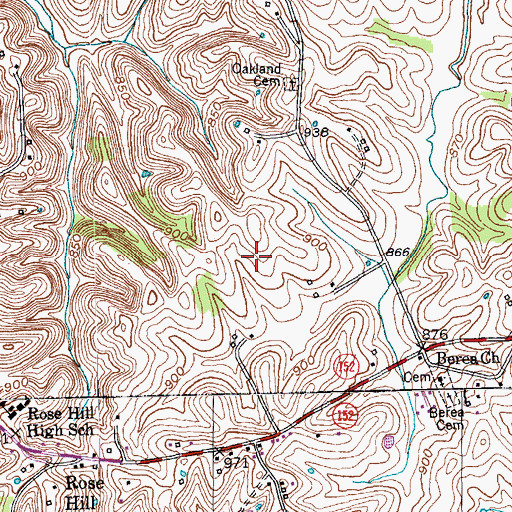 Topographic Map of Harrodsburg Division, KY