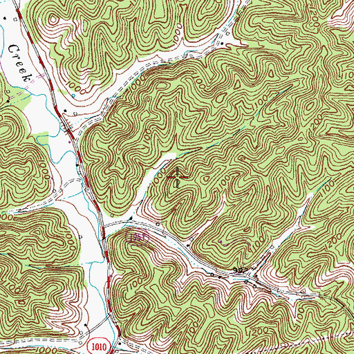 Topographic Map of Hazel Green Division, KY
