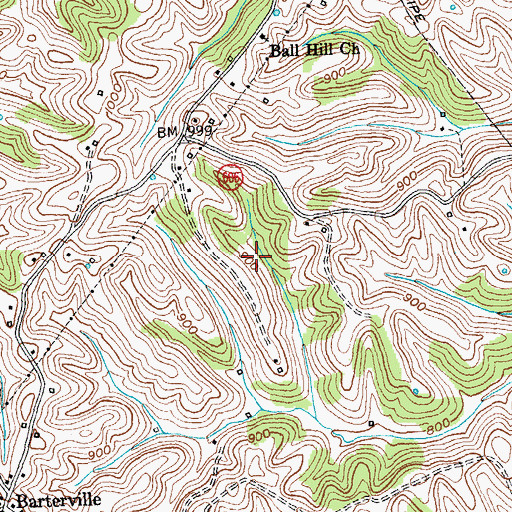 Topographic Map of Headquarters Division, KY