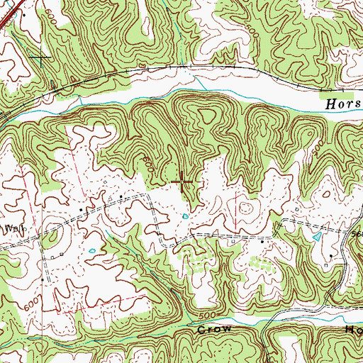 Topographic Map of Horse Branch Division, KY