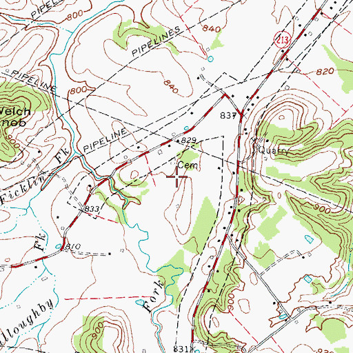 Topographic Map of Jeffersonville Division, KY
