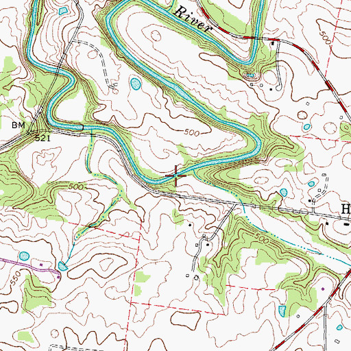 Topographic Map of LaFayette Division, KY