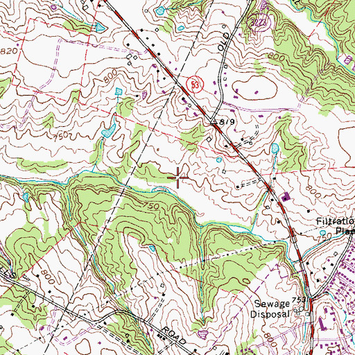 Topographic Map of La Grange Division, KY