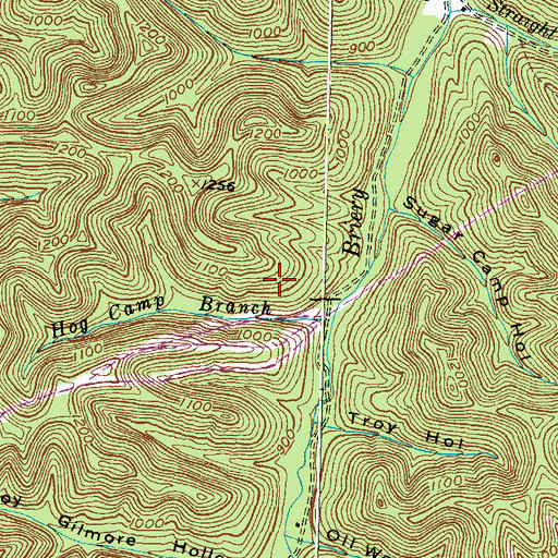 Topographic Map of Laurel-Petersville Division, KY