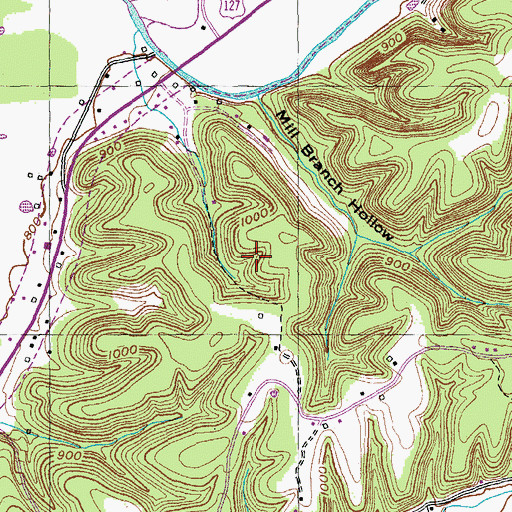 Topographic Map of Liberty Division, KY