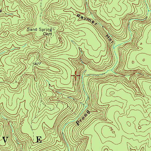 Topographic Map of Mammoth Cave Division, KY