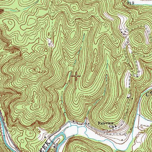 Topographic Map of Livingston Division, KY