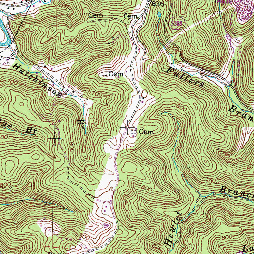 Topographic Map of Louisa Division, KY