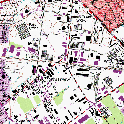 Topographic Map of Louisville Division (historical), KY