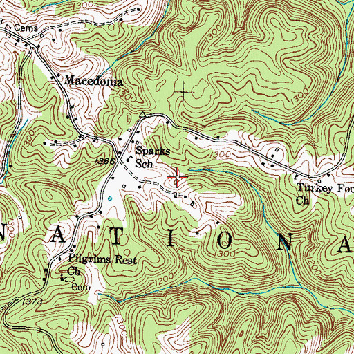 Topographic Map of McKee Division, KY