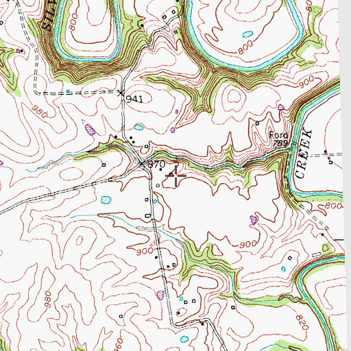 Topographic Map of Kirksville Division, KY