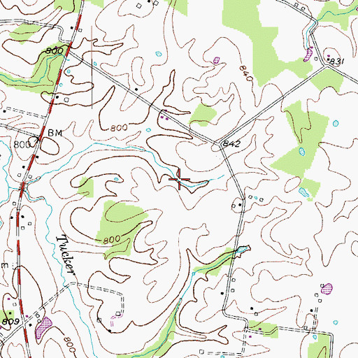 Topographic Map of Magnolia-Upton Division, KY