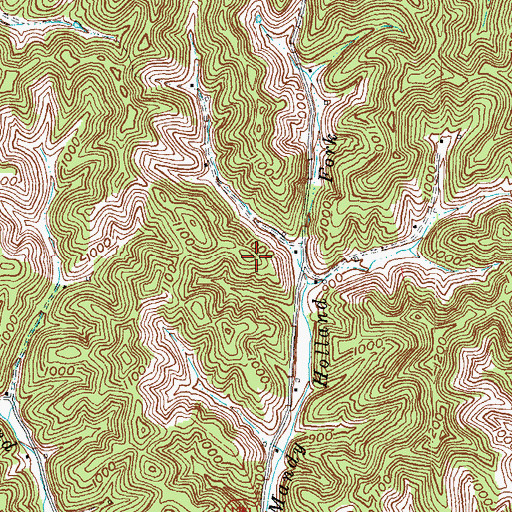 Topographic Map of Malaga Division, KY