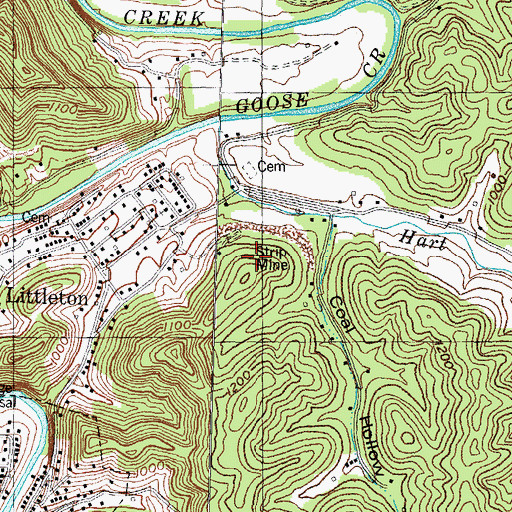 Topographic Map of Manchester Division, KY