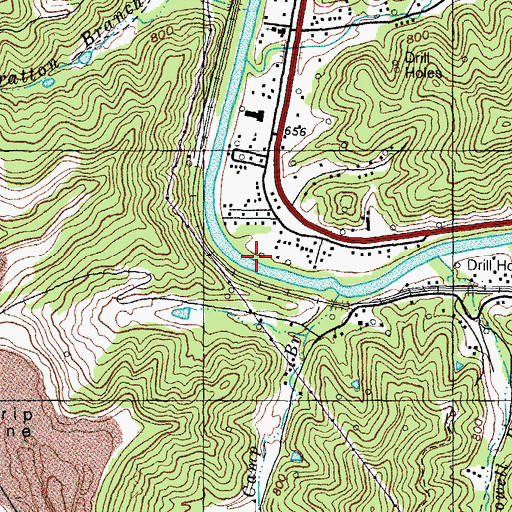 Topographic Map of Betsy Layne-Stanville Division, KY