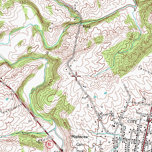 Topographic Map of Marion Division, KY