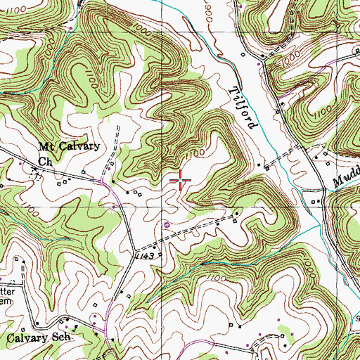 Topographic Map of Middleburg Division, KY