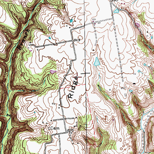 Topographic Map of Milton Division, KY