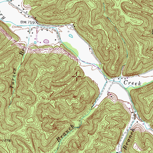Topographic Map of Morehead Division, KY