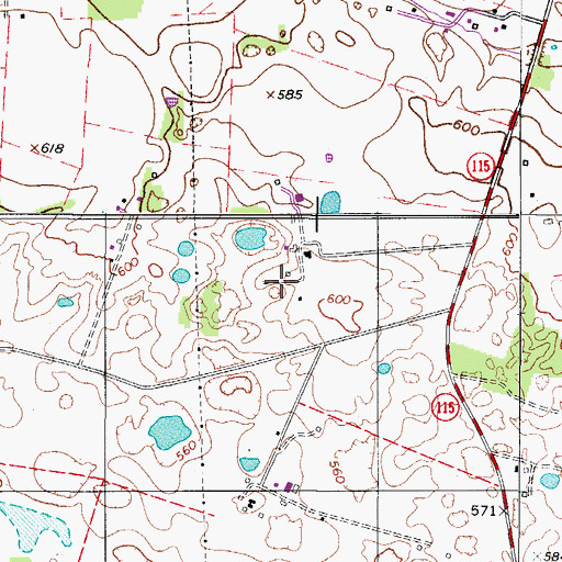 Topographic Map of Oak Grove-Pembroke Division, KY
