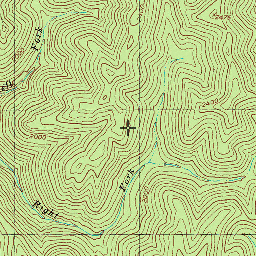Topographic Map of Pine Mountain Division, KY