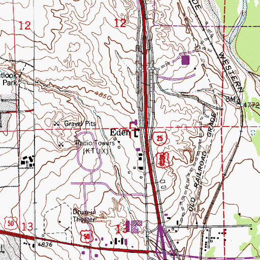 Topographic Map of Eden, CO