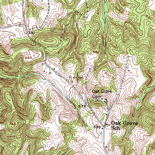 Topographic Map of Rochester Division, KY